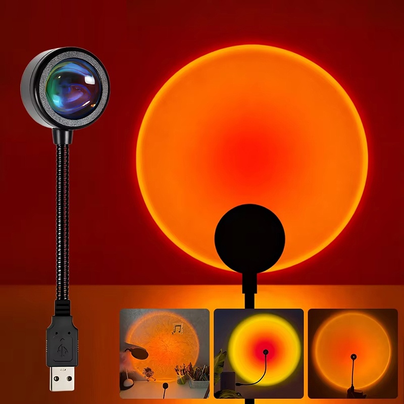 Photography Lighting Setup - Kolorowa lampa USB z efektem zachodu