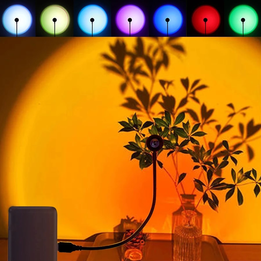Photography Lighting Setup - MeeToo USB Sunset Mood Lamp Projektor