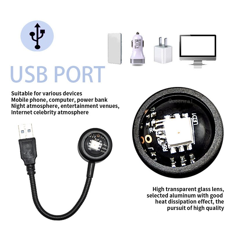 Kolorowa lampa USB z efektem z – Photography Lighting Setup recenzja i cena