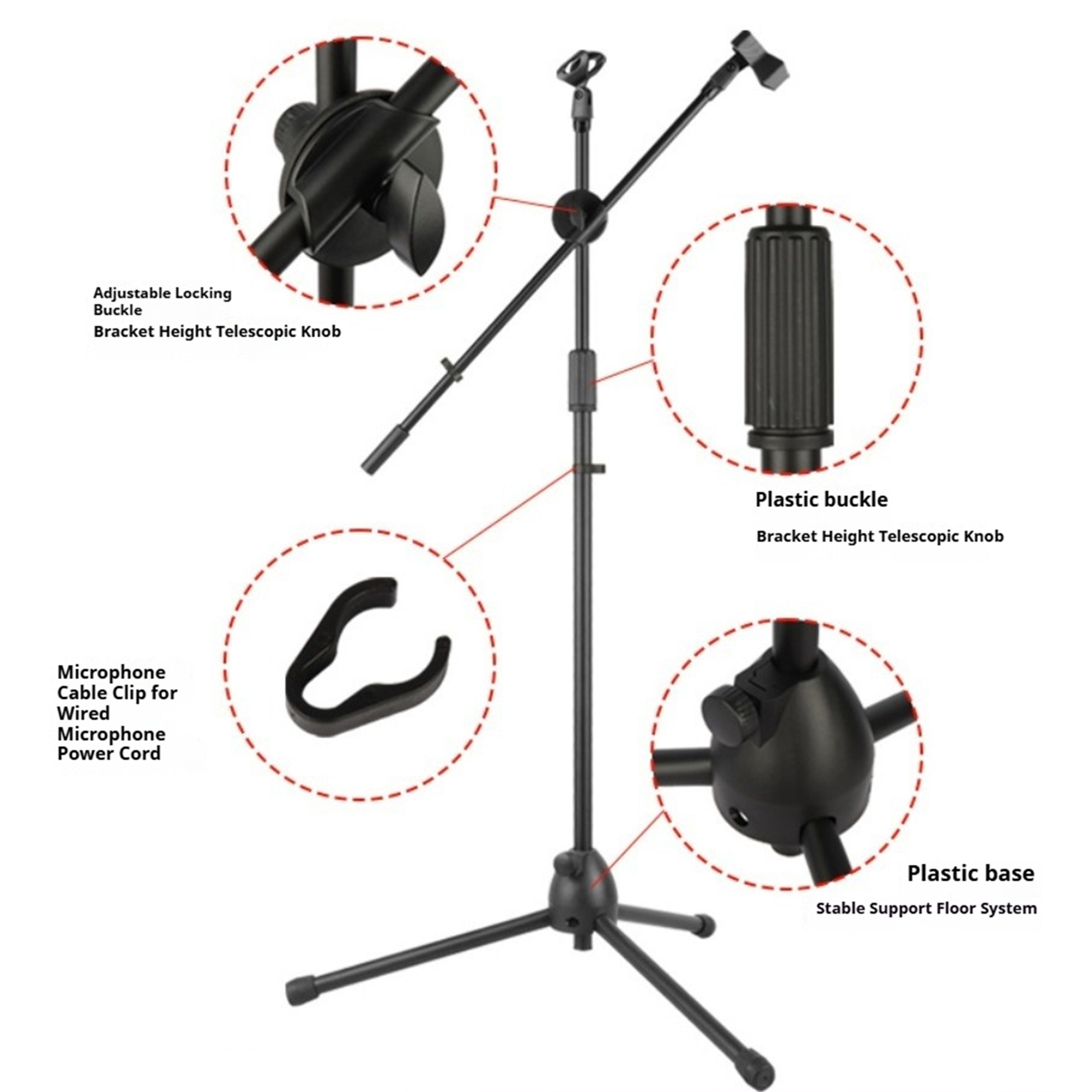 Statyw mikrofonowy podłogowy z – Boom Arm Stand recenzja i cena