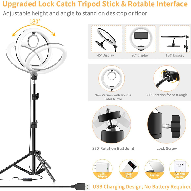Lampa wideo 16/26/33cm, pierśc – Photography Lighting Description recenzja i cena