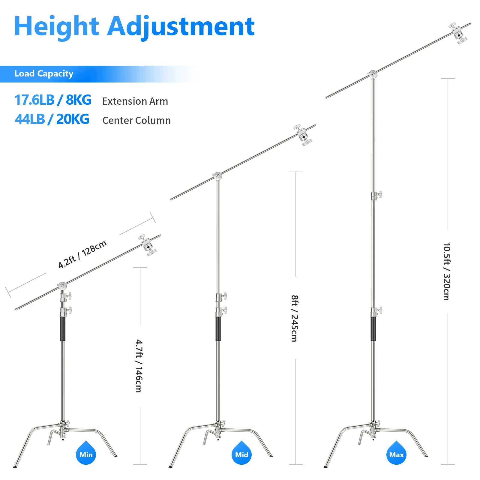 NEEWER Pro 100% Stal Nierdzewn – Boom Arm Stand recenzja i cena
