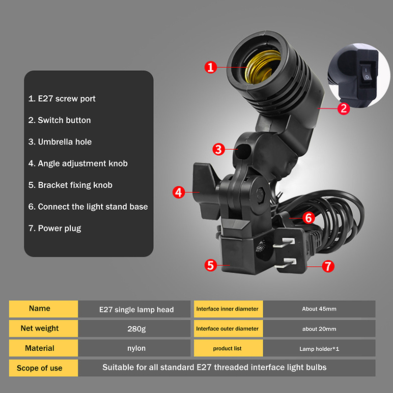 Gorąca Wyprzedaż Oprawka E27 A – Photography Lighting For Sale recenzja i cena